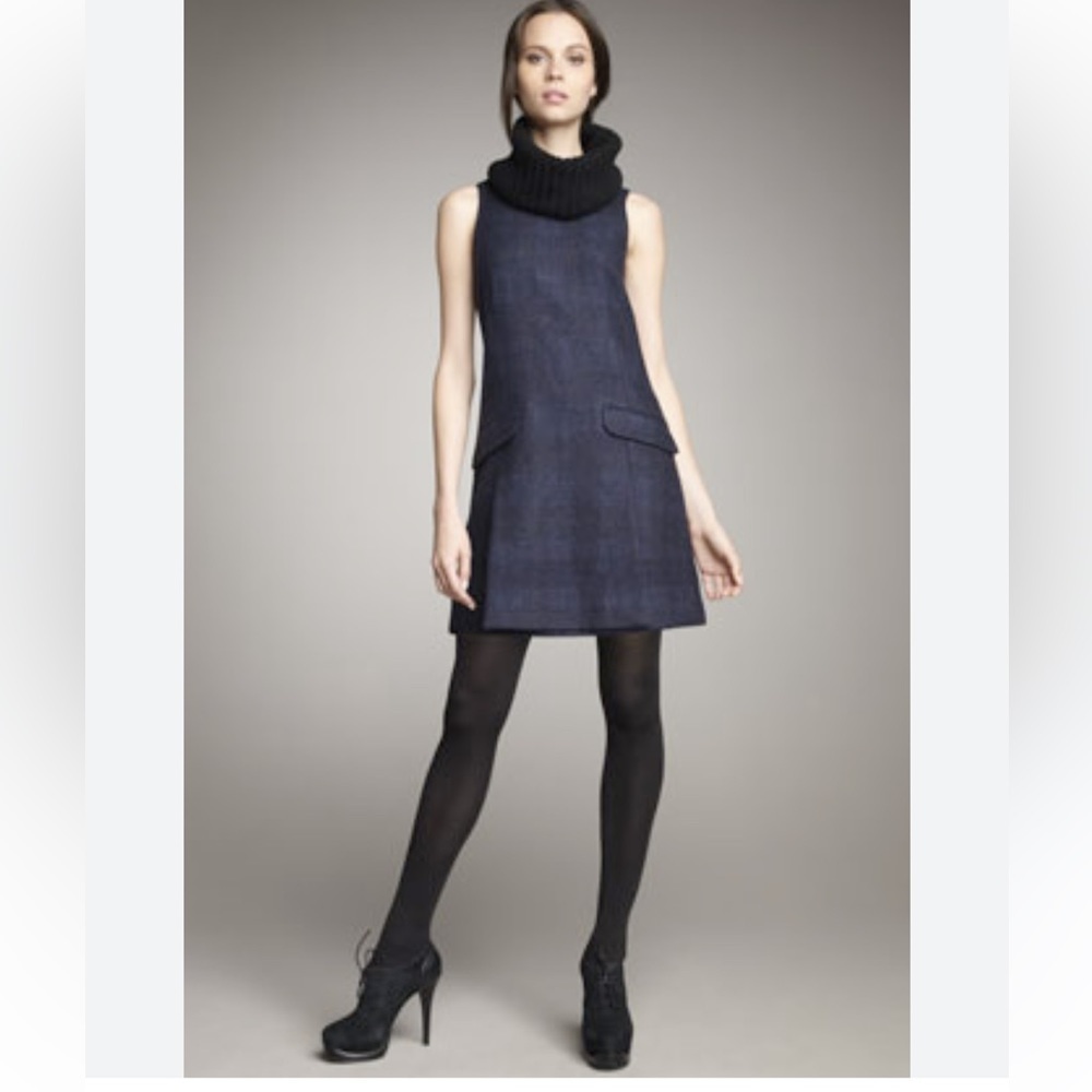 Theory Tadako Novelty Wool Turtleneck Dress size 4
